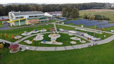 na zdjęciu: plac zabaw Nautica z lotu ptaka